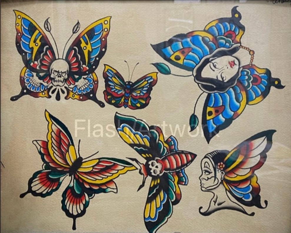 Butterfly flash — traditional butterfly designs
